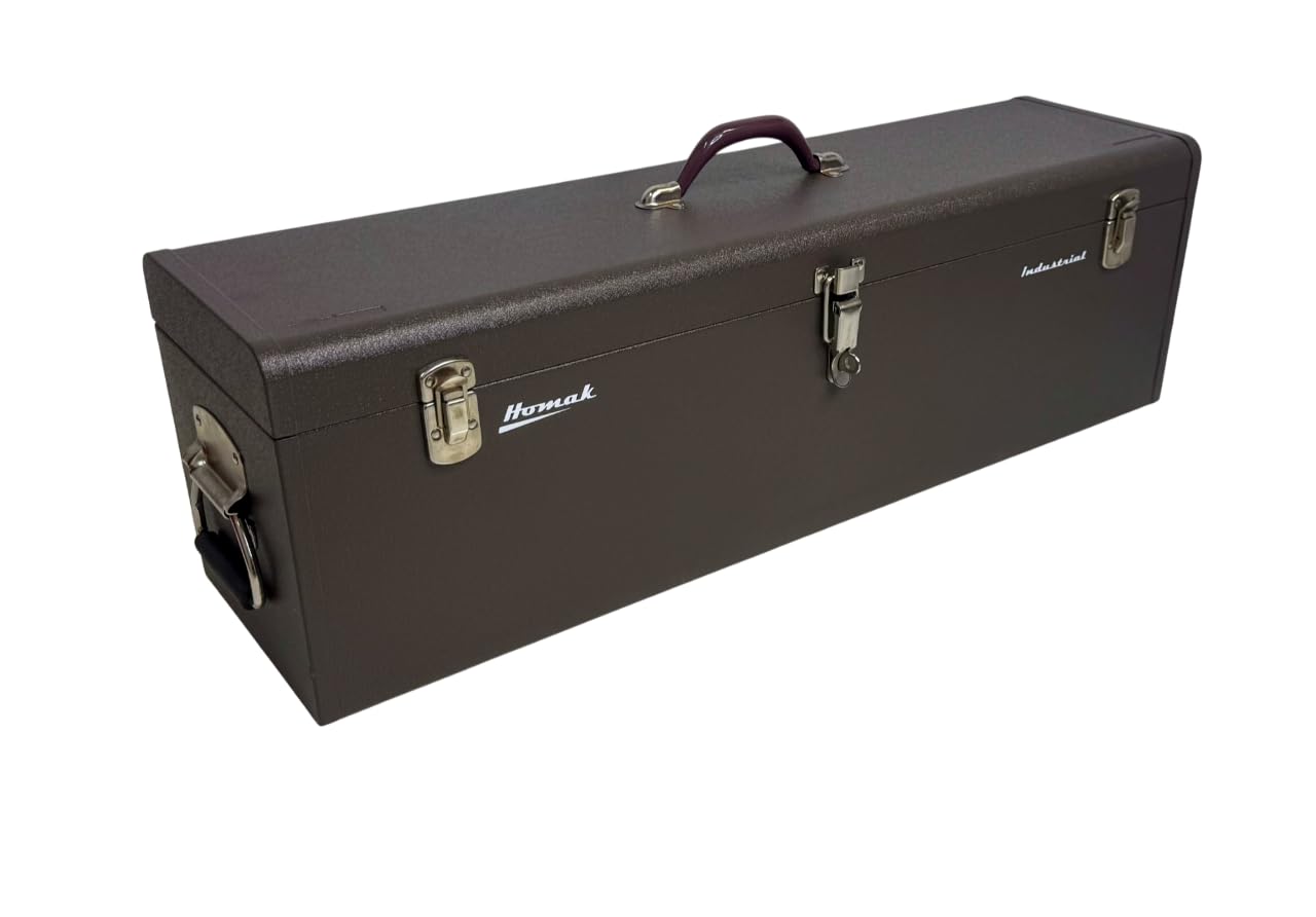 Homak 24-Inch Industrial Steel Toolbox, Brown Wrinkle Powder Coat, BW00200240