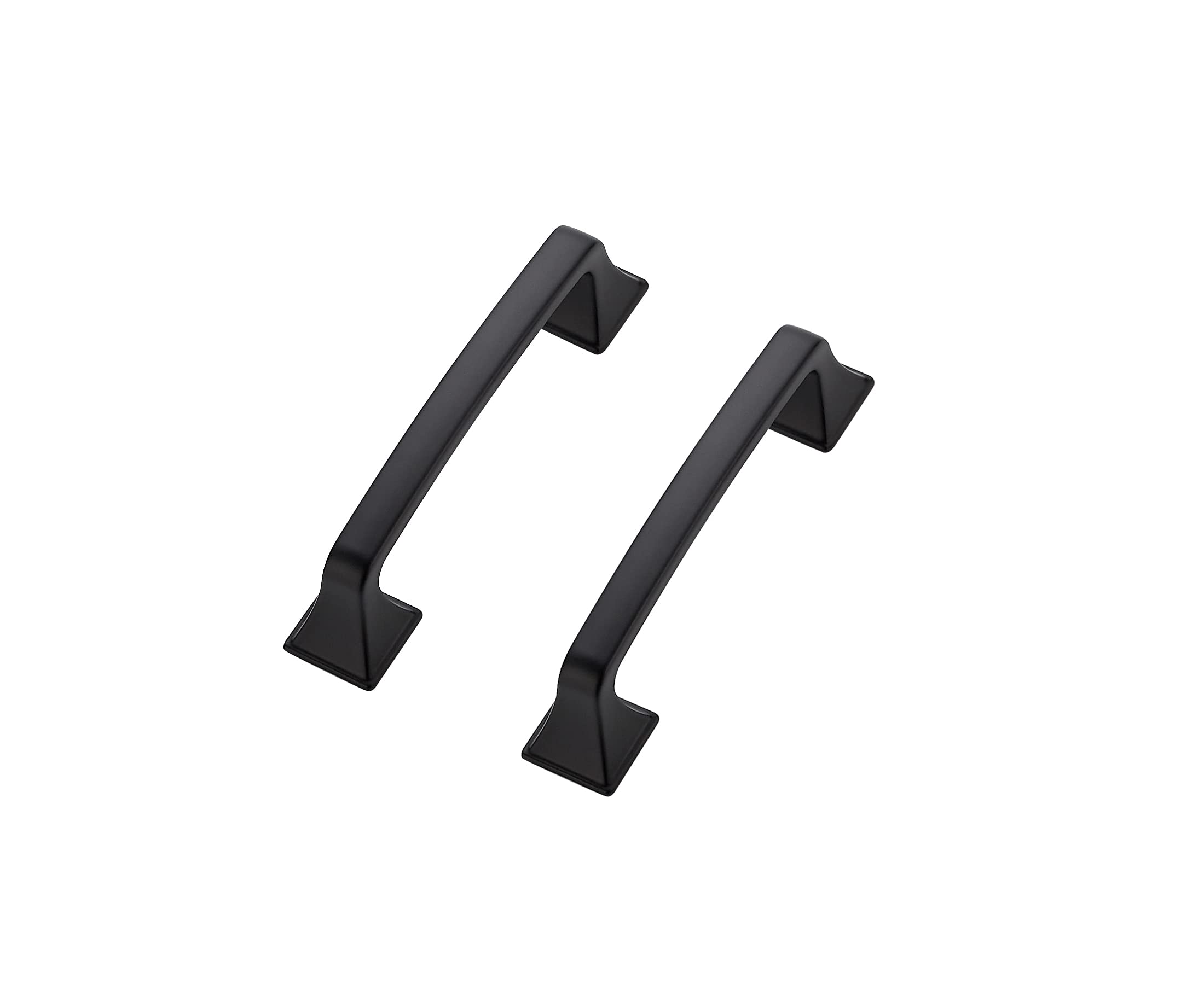 Ravinte 5 Pack Solid 3" Square Foot Arch Pulls Kitchen Cabinet Handles Matte Black Drawer Pulls Kitchen Cabinet Hardware for Cupboard Handles