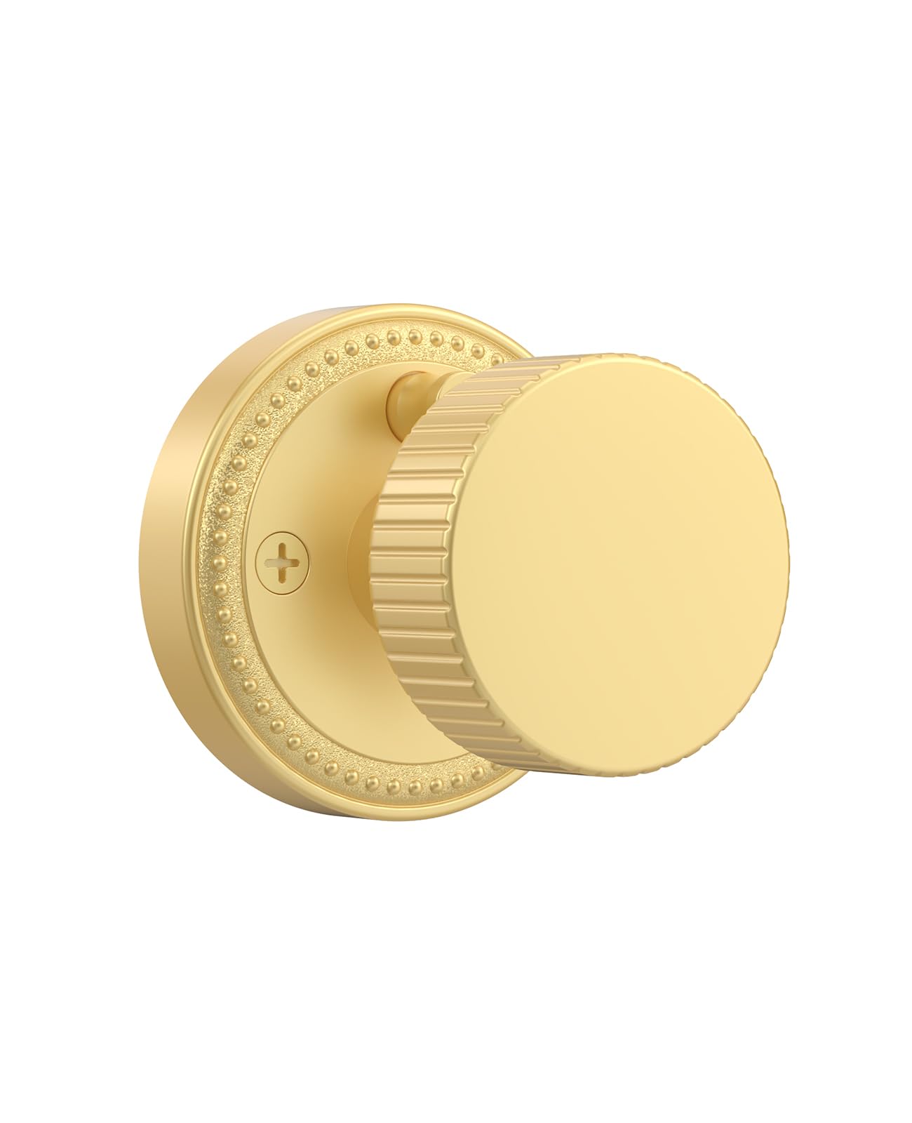 Asidrama 4 Pack Antique Brass Privacy Door Knobs with Lock, Vintage Door Handles with Antique Brass Door Knobs Interior for Bedroom or Bathroom, Heavy Duty Door Lever for Left Right Sided Doors
