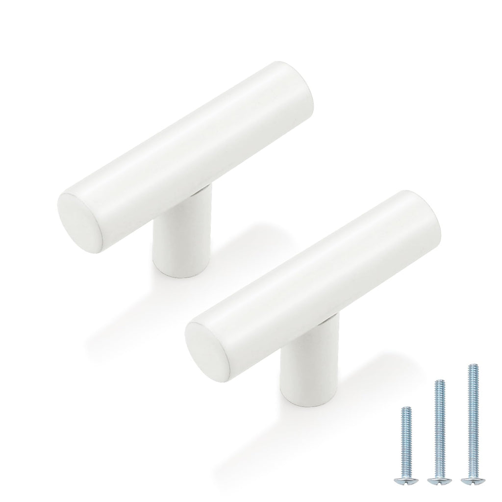 Probrico (30 Pack 3 Inch Hole Centers Kitchen Cabinet Handles Euro T Bar Cabinet Pulls Stainless Steel Kitchen Drawer Handles Brushed Nickel Furniture Dresser Cabinet Hardware, 5 Inch Total Length