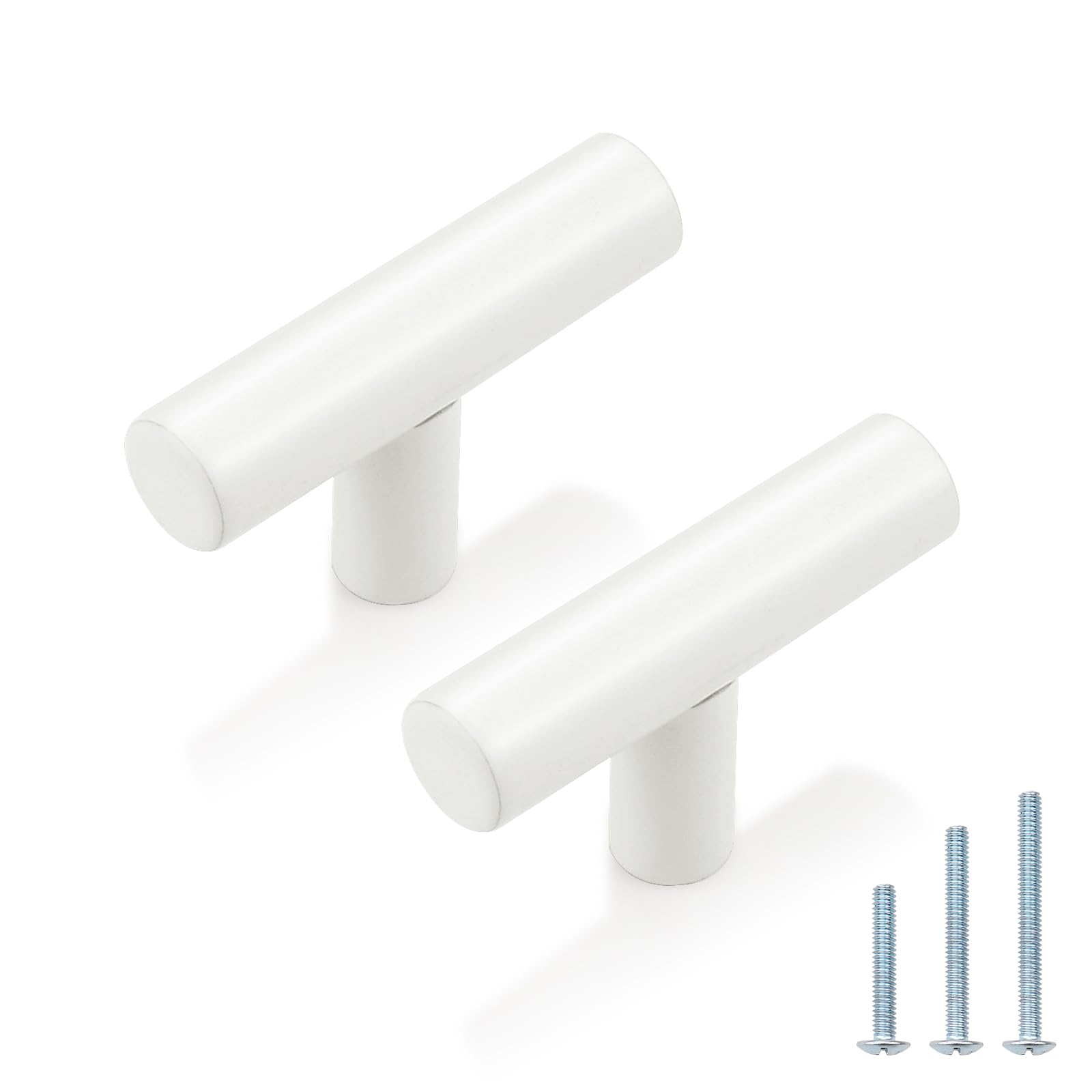 Probrico (30 Pack 3 Inch Hole Centers Kitchen Cabinet Handles Euro T Bar Cabinet Pulls Stainless Steel Kitchen Drawer Handles Brushed Nickel Furniture Dresser Cabinet Hardware, 5 Inch Total Length