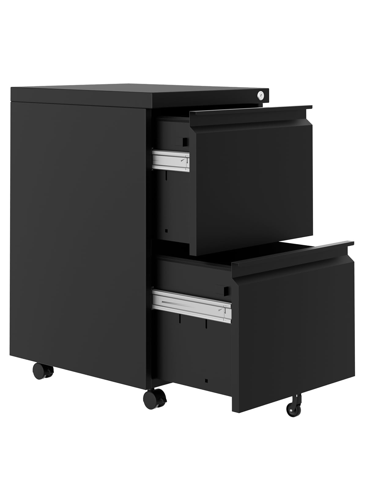 IDEALHOUSE Heavy Duty Rolling Tool Cabinet - Mobile Metal Storage with Lock, 4 Wheels & Adjustable Shelf for Garage Workshop Organization (Grey)