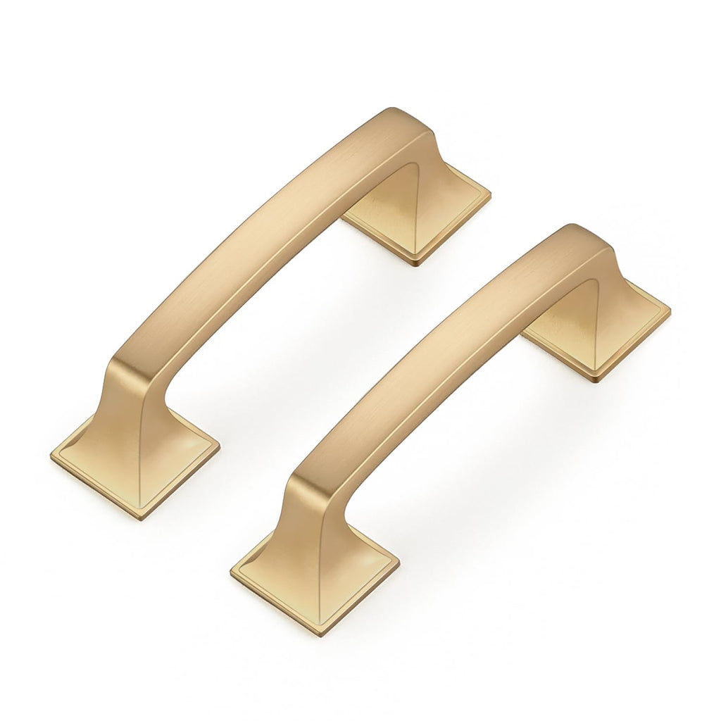Ravinte 5 Pack Solid 3" Square Foot Arch Pulls Kitchen Cabinet Handles Matte Black Drawer Pulls Kitchen Cabinet Hardware for Cupboard Handles