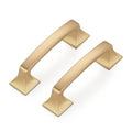 Ravinte 5 Pack Solid 3" Square Foot Arch Pulls Kitchen Cabinet Handles Matte Black Drawer Pulls Kitchen Cabinet Hardware for Cupboard Handles