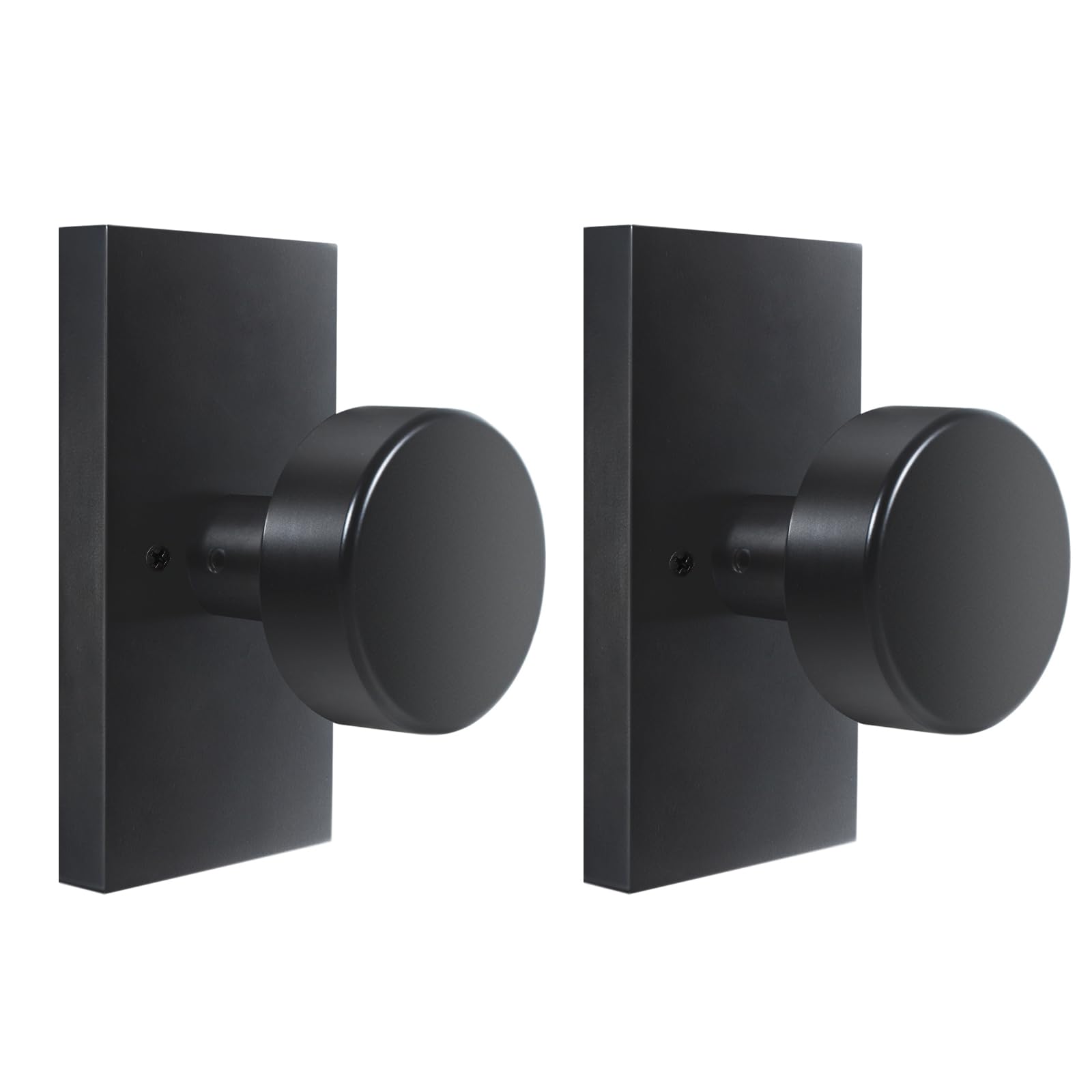 Polished Chrome Door Knobs Interior with Lock, Modern Privacy Door Knob Door Handles for Bathroom Bedroom Round