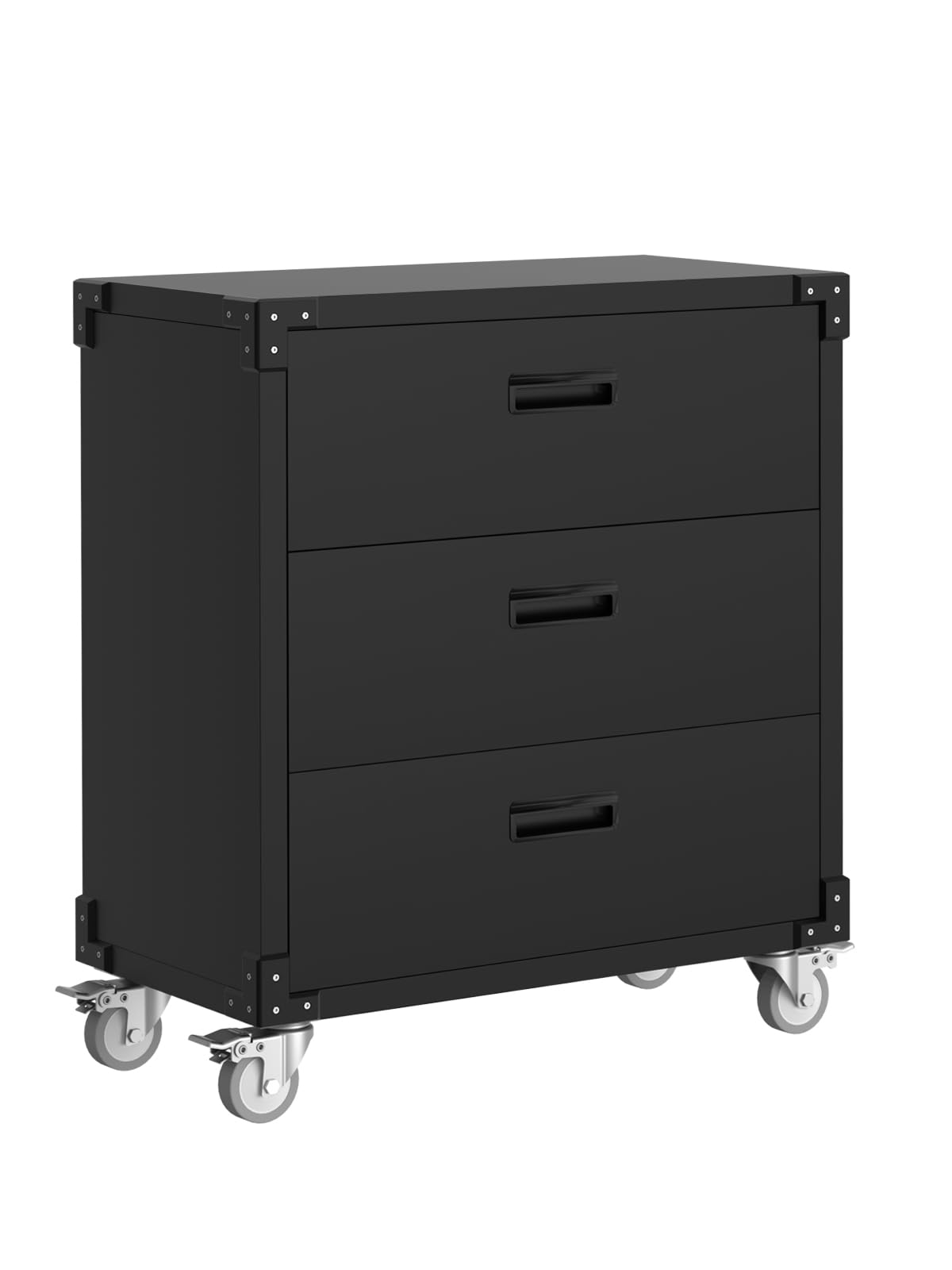 3 Drawer Rolling Tool Cabinet Heavy Duty Garage Storage On Wheels Mobile Metal Cabinet for Warehouse, Basement & Workshop Easy to Assemble