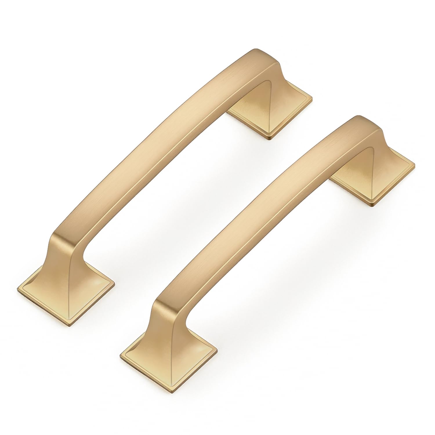 Ravinte 5 Pack Solid 3" Square Foot Arch Pulls Kitchen Cabinet Handles Matte Black Drawer Pulls Kitchen Cabinet Hardware for Cupboard Handles