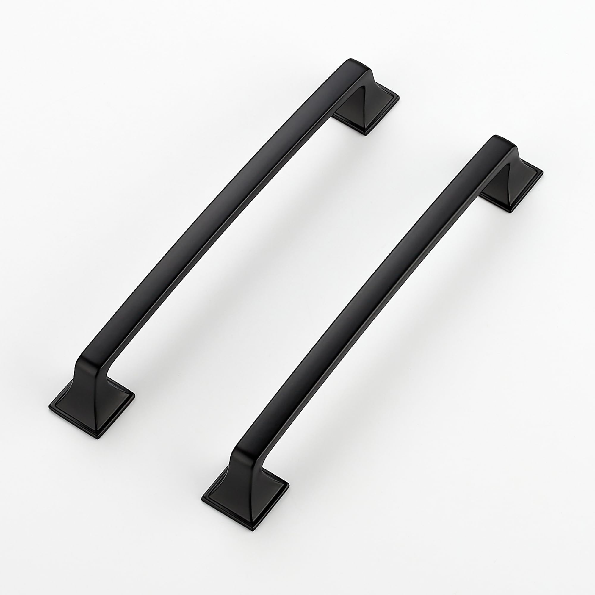 Ravinte 5 Pack Solid 3" Square Foot Arch Pulls Kitchen Cabinet Handles Matte Black Drawer Pulls Kitchen Cabinet Hardware for Cupboard Handles