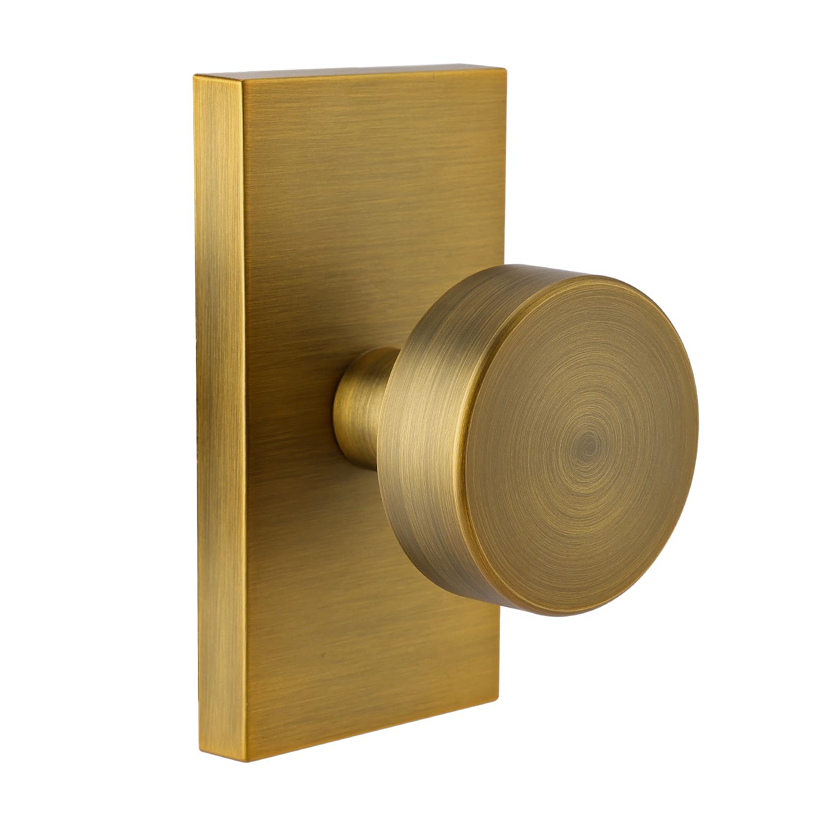 Polished Chrome Door Knobs Interior with Lock, Modern Privacy Door Knob Door Handles for Bathroom Bedroom Round