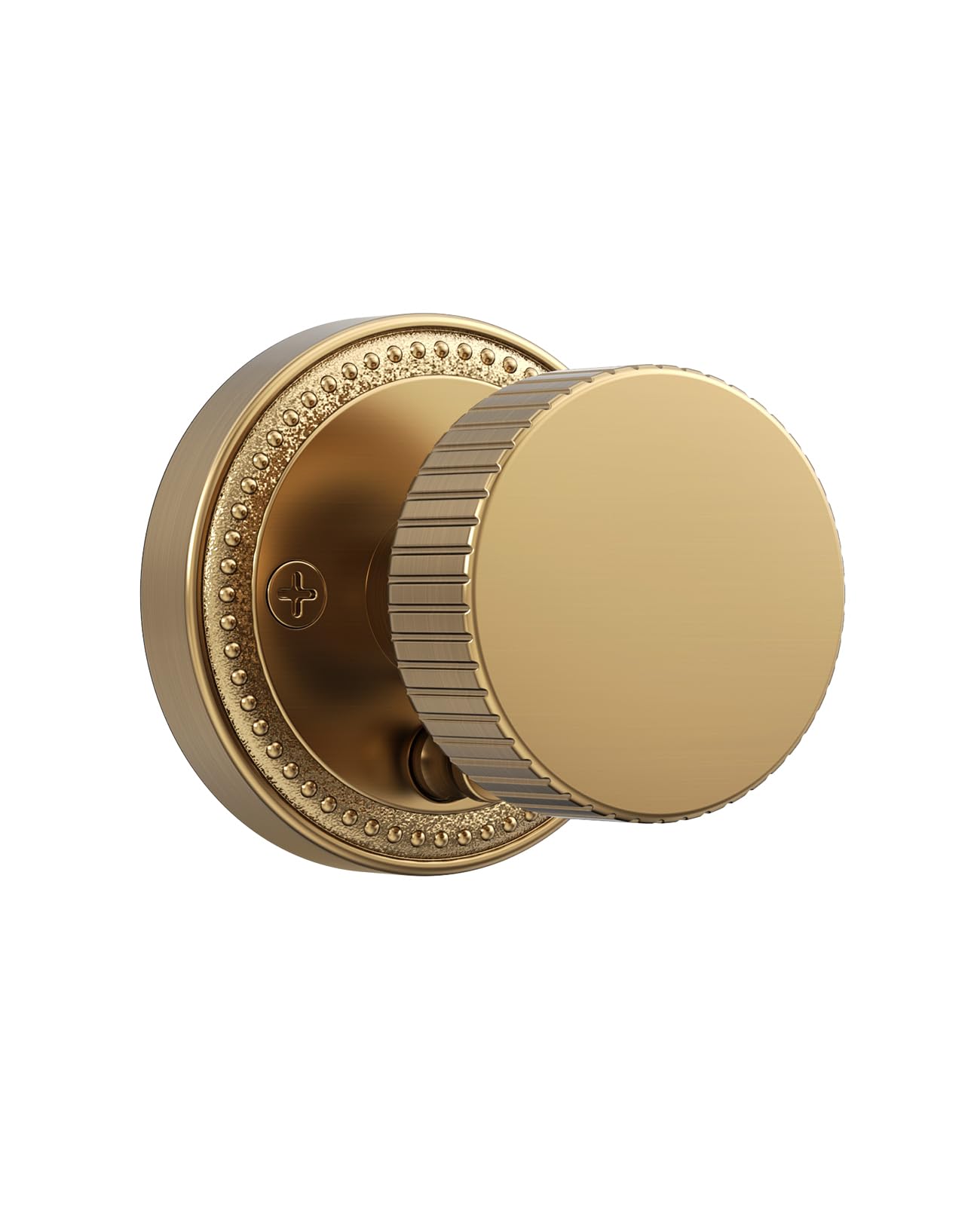 Asidrama 4 Pack Antique Brass Privacy Door Knobs with Lock, Vintage Door Handles with Antique Brass Door Knobs Interior for Bedroom or Bathroom, Heavy Duty Door Lever for Left Right Sided Doors