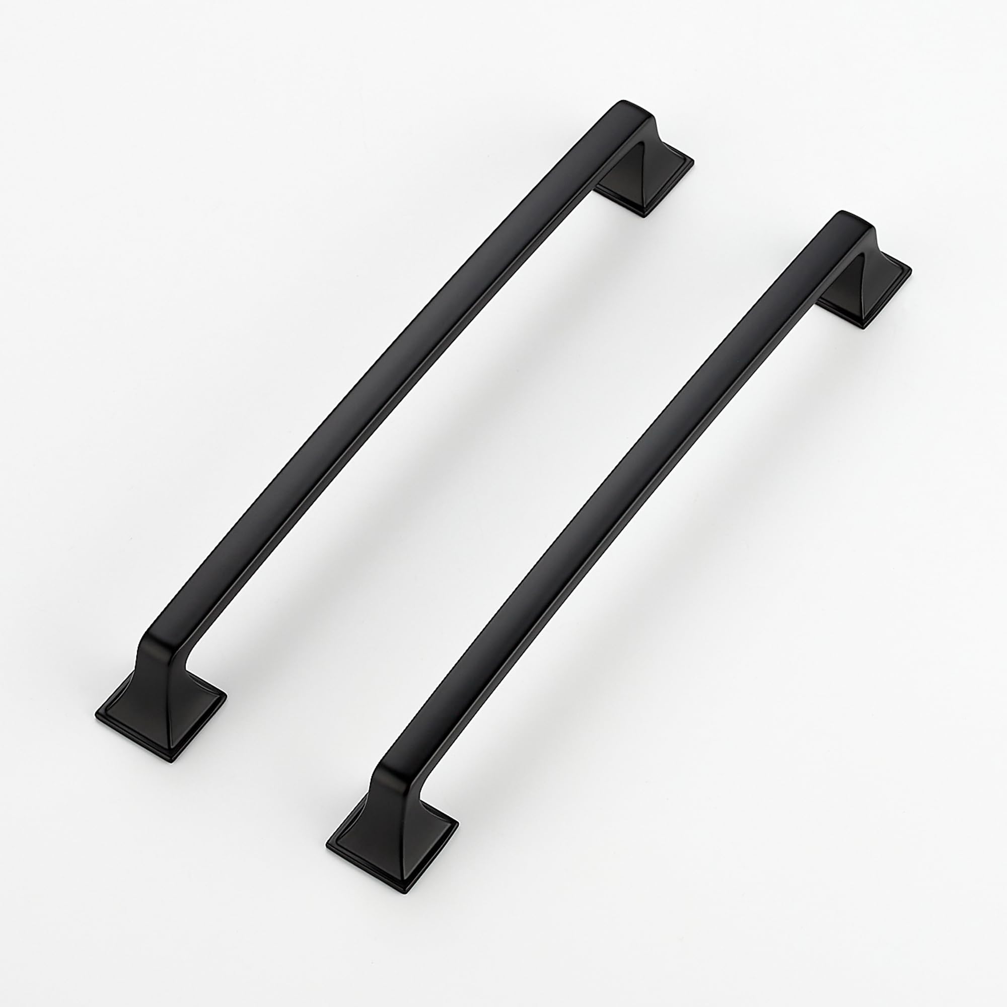 Ravinte 5 Pack Solid 3" Square Foot Arch Pulls Kitchen Cabinet Handles Matte Black Drawer Pulls Kitchen Cabinet Hardware for Cupboard Handles