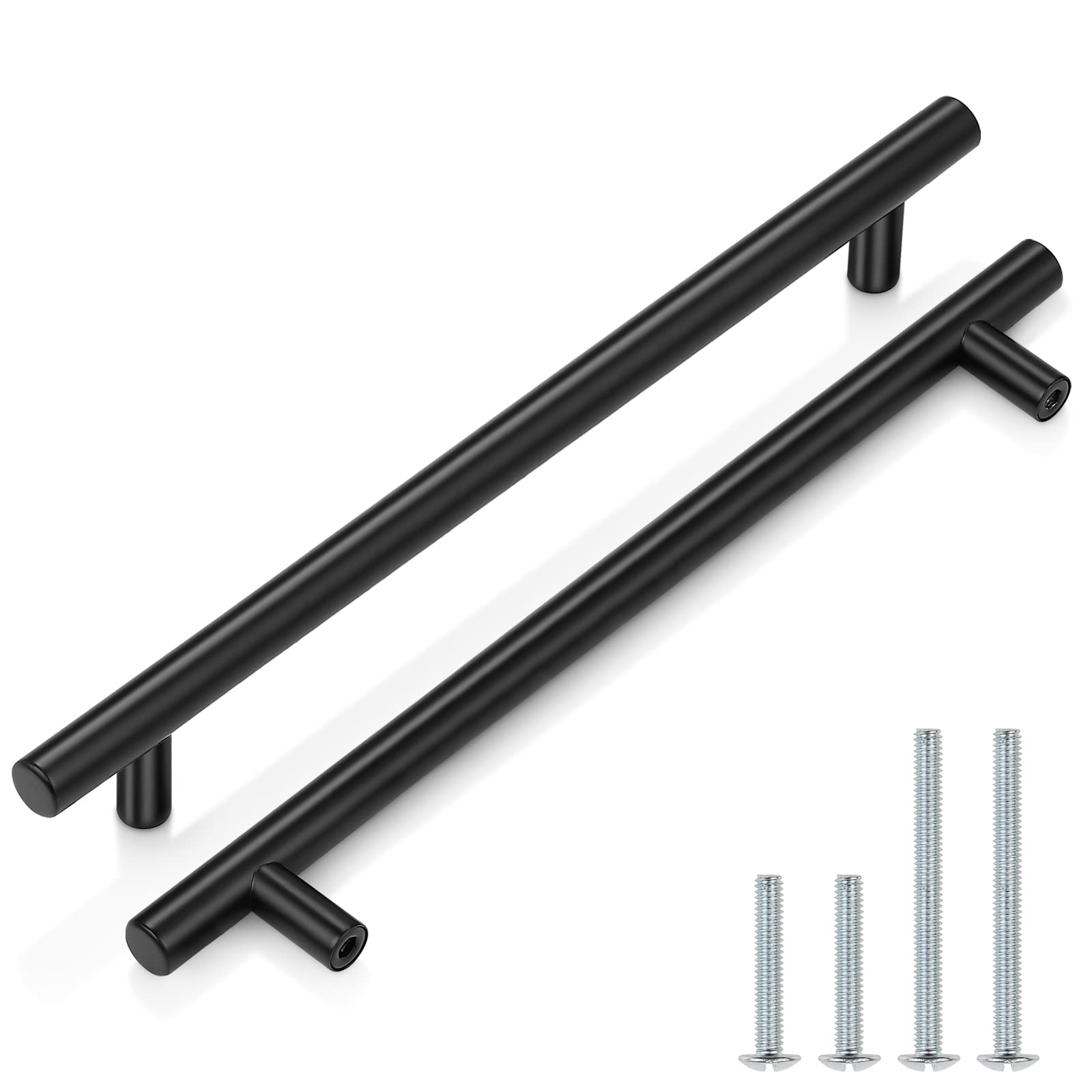 Probrico (30 Pack 3 Inch Hole Centers Kitchen Cabinet Handles Euro T Bar Cabinet Pulls Stainless Steel Kitchen Drawer Handles Brushed Nickel Furniture Dresser Cabinet Hardware, 5 Inch Total Length