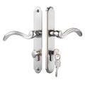 MaxxGeek Storm Door Handle Accessory Set fit Pella Storm Door Handle Replacement Part, with Key and Lock Cylinder, Mortise Lock Not Included (Polished Gold)