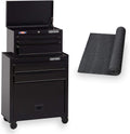 CRAFTSMAN Tool Chest Combo with Drawer Liner Roll, 26-Inch, Rolling, 5 Drawer, Black (CMST82763BK)