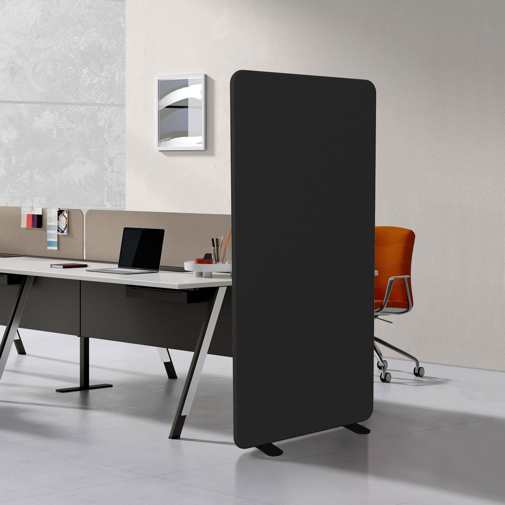 65"× 29" Standing Room Dividers Panel, Office Partitions, High-Density Fabric, Heavy-Duty Steel Pipe, Privacy Divider Panel Wall for Office, Home, Study, Video Conference, Gray