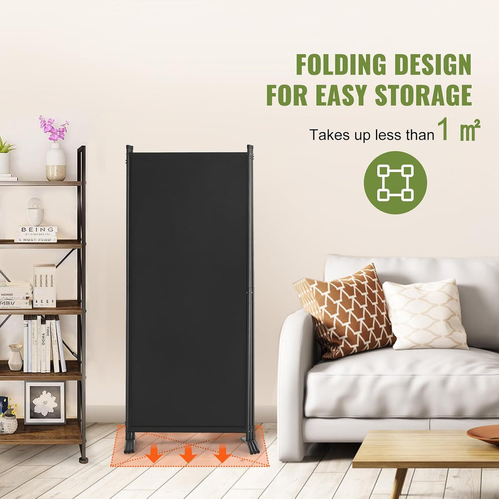 VEVOR Room Divider, 3 Panel Room Dividers and Folding Privacy Screens, Fabric Partition Room Dividers for Office, Bedroom, Dining Room, Study, Freestanding, Black