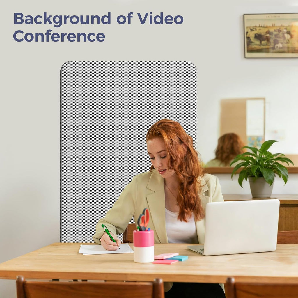 65"× 29" Standing Room Dividers Panel, Office Partitions, High-Density Fabric, Heavy-Duty Steel Pipe, Privacy Divider Panel Wall for Office, Home, Study, Video Conference, Gray