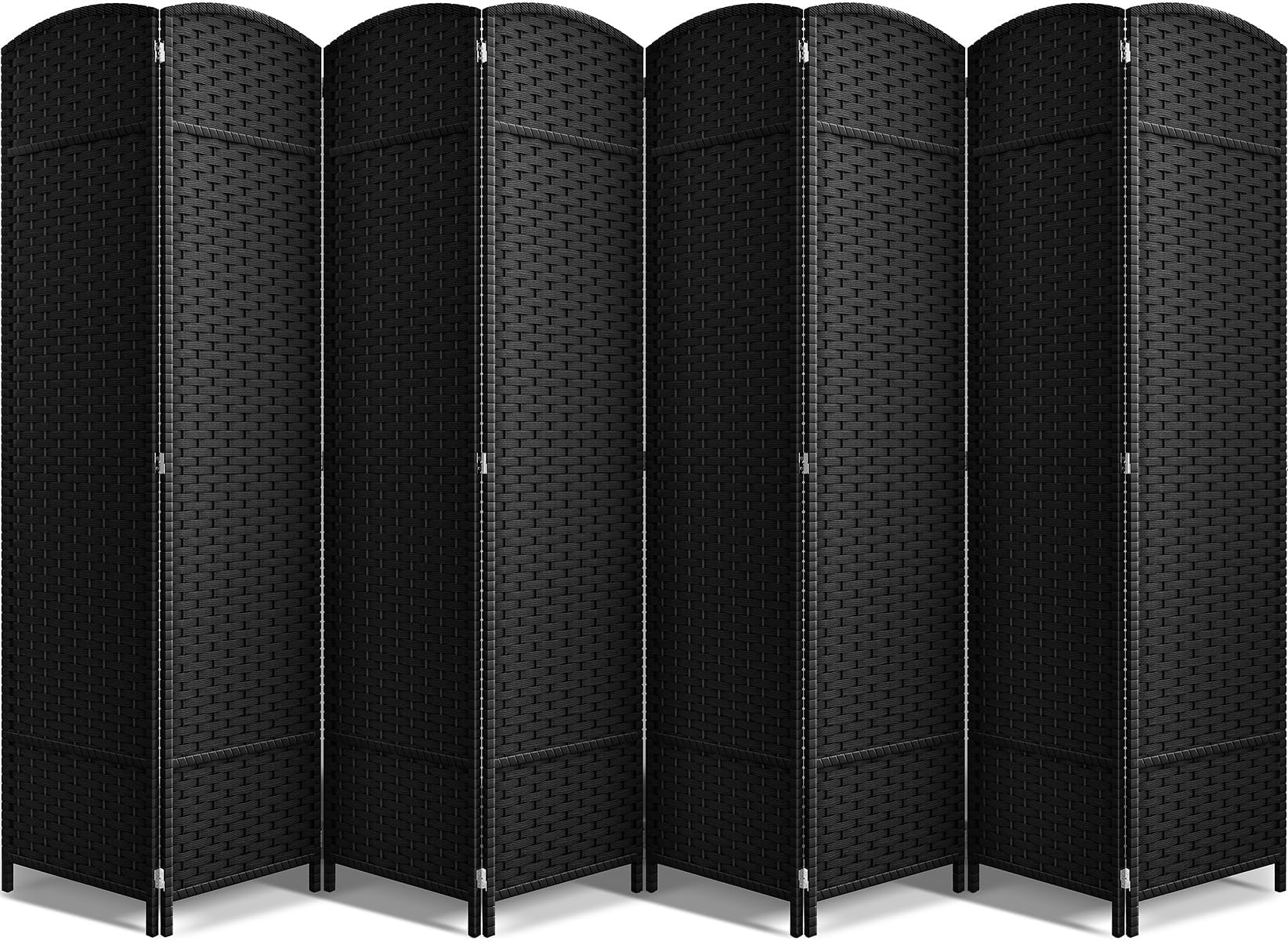 Sorbus 8 Panel Room Divider 6 ft. Tall - Privacy Screen, Extra Wide Double Hinged Panels, Mesh Hand-Woven Design, Partition Room Dividers and Folding Privacy Screens, Wall Divider for Room Separation