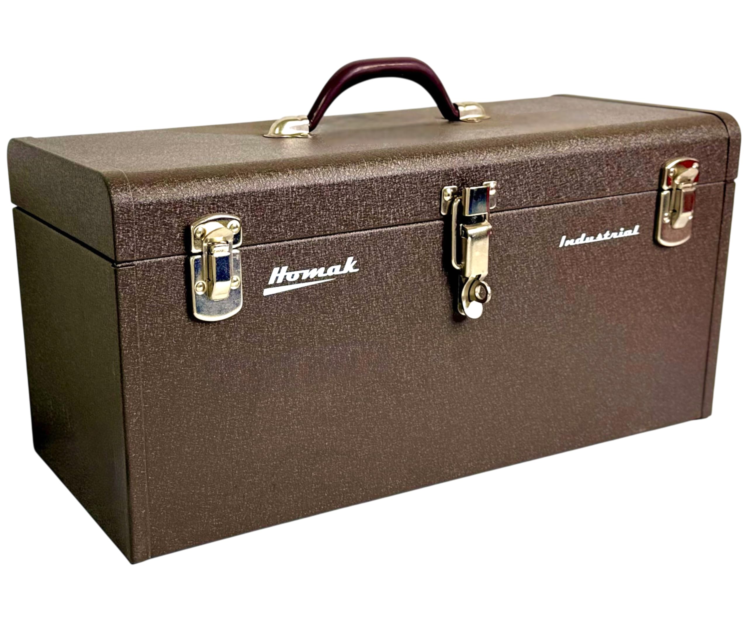 Homak 24-Inch Industrial Steel Toolbox, Brown Wrinkle Powder Coat, BW00200240