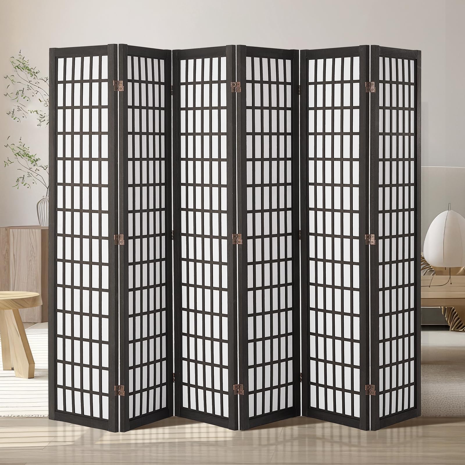 VEVOR Room Divider, 3 Panel Japanese Room Divider, Wood Folding Privacy Screen Indoor, Japanese Partition Dividers Portable Decoration Screens, for Room Separation Home Office Restaurant & Bedroom