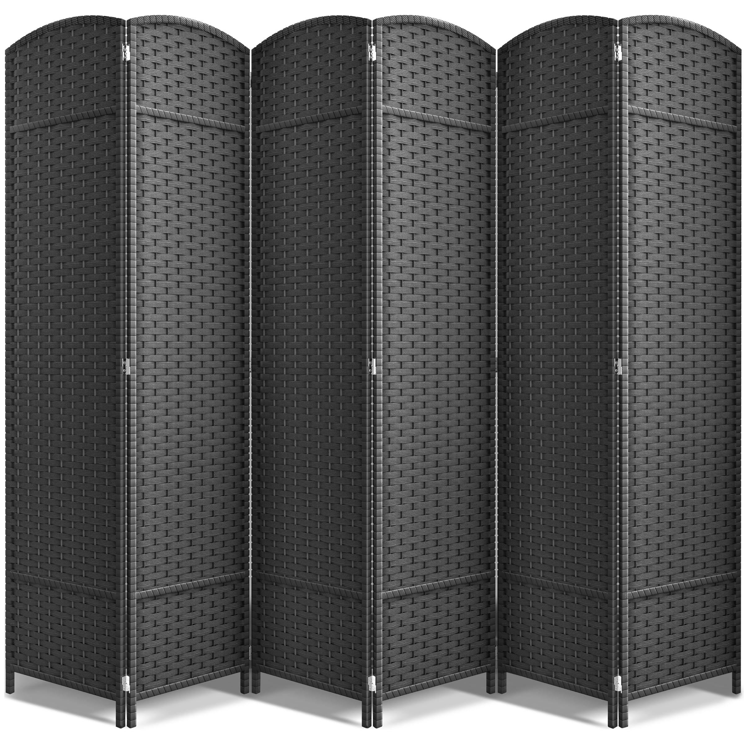 Sorbus 8 Panel Room Divider 6 ft. Tall - Privacy Screen, Extra Wide Double Hinged Panels, Mesh Hand-Woven Design, Partition Room Dividers and Folding Privacy Screens, Wall Divider for Room Separation