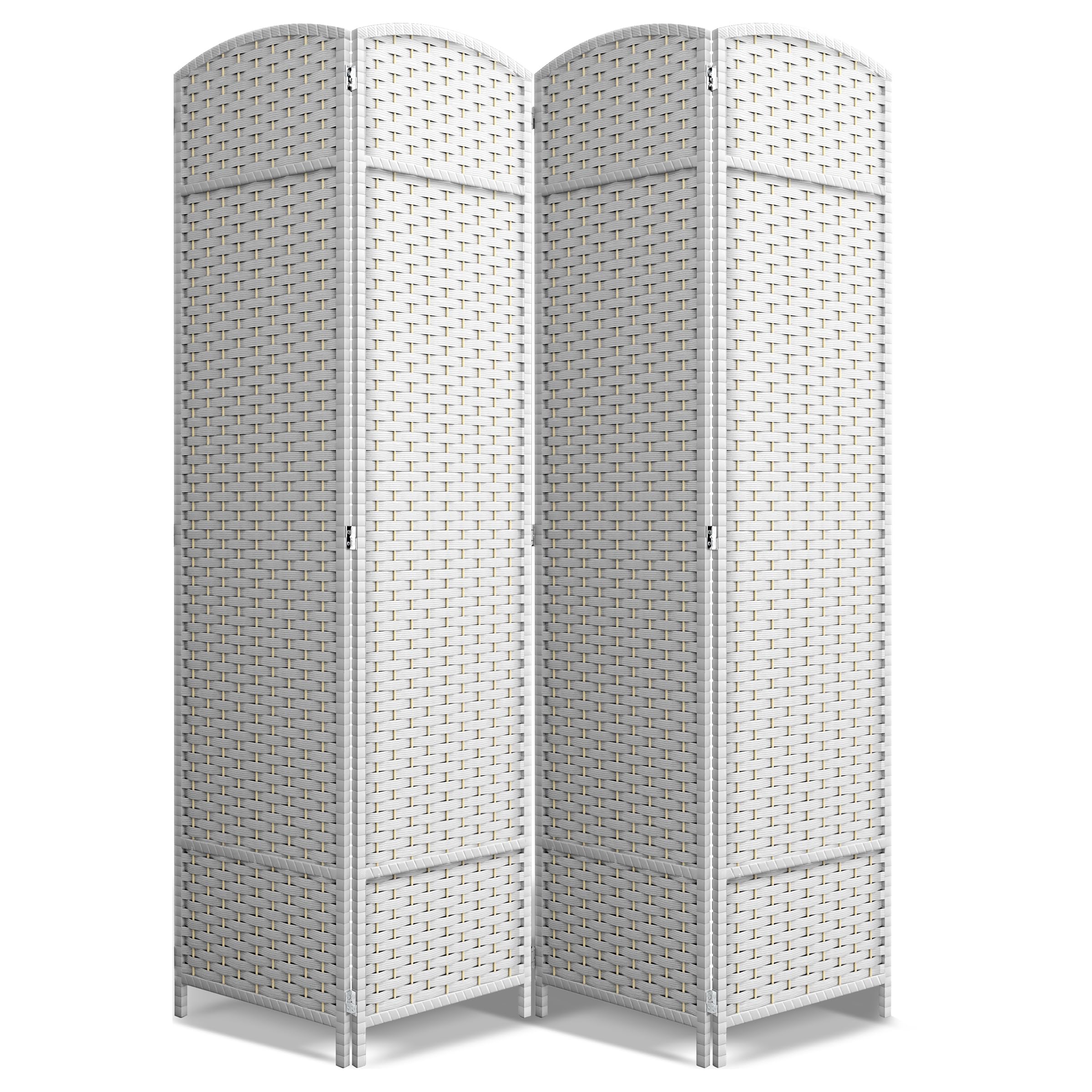 Sorbus 8 Panel Room Divider 6 ft. Tall - Privacy Screen, Extra Wide Double Hinged Panels, Mesh Hand-Woven Design, Partition Room Dividers and Folding Privacy Screens, Wall Divider for Room Separation