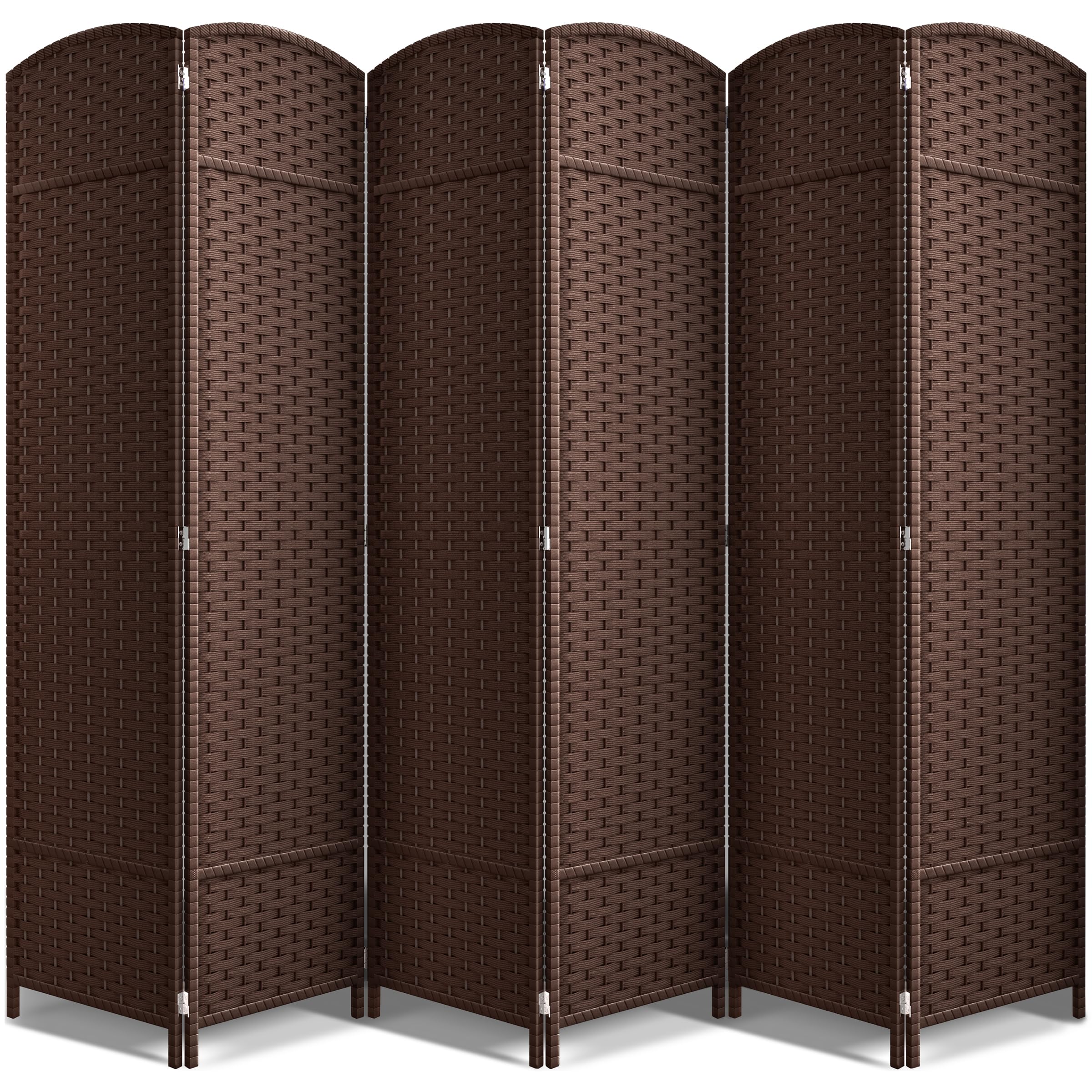 Sorbus 8 Panel Room Divider 6 ft. Tall - Privacy Screen, Extra Wide Double Hinged Panels, Mesh Hand-Woven Design, Partition Room Dividers and Folding Privacy Screens, Wall Divider for Room Separation