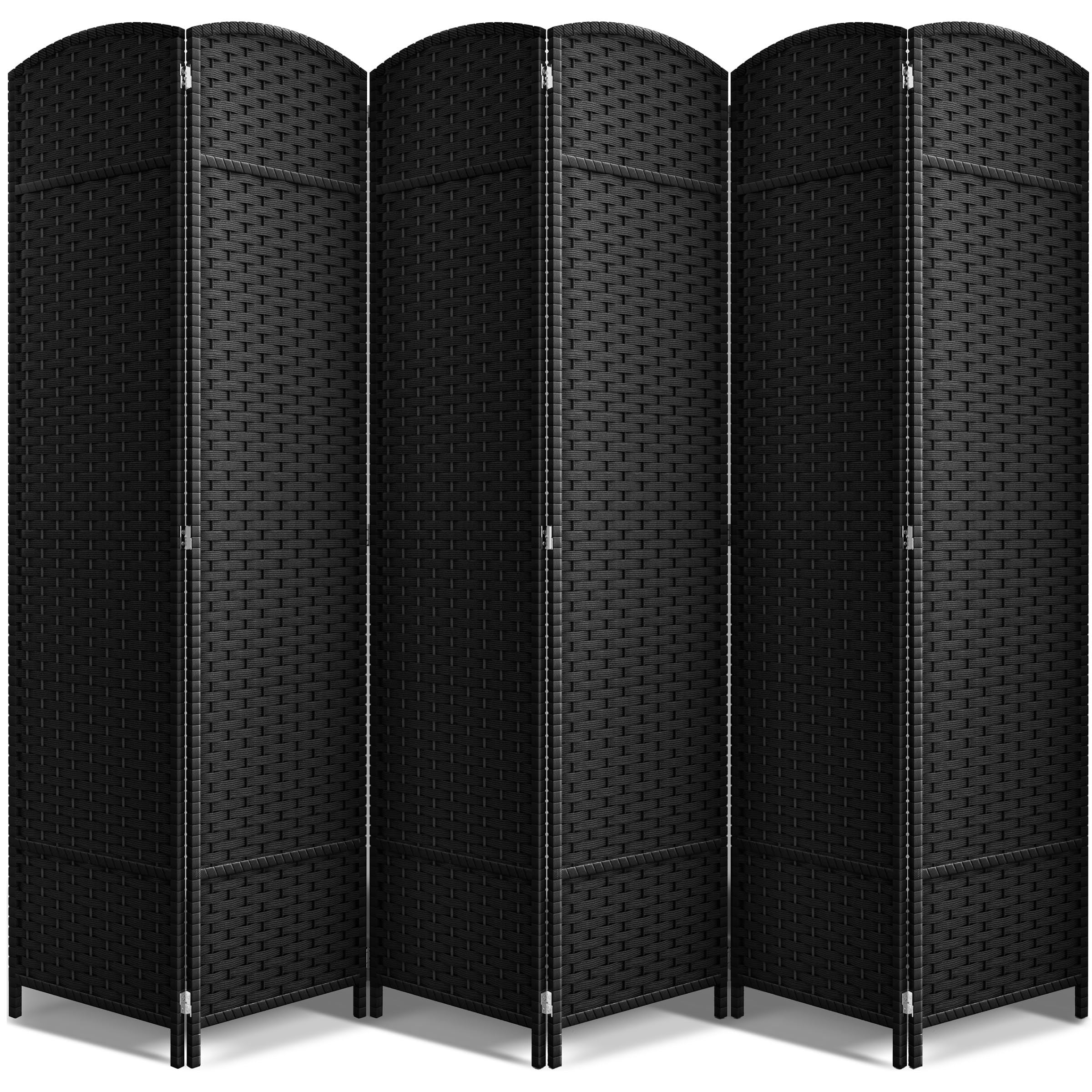 Sorbus 8 Panel Room Divider 6 ft. Tall - Privacy Screen, Extra Wide Double Hinged Panels, Mesh Hand-Woven Design, Partition Room Dividers and Folding Privacy Screens, Wall Divider for Room Separation