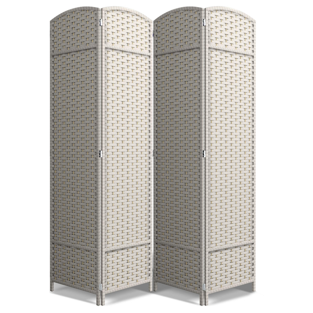 Sorbus 8 Panel Room Divider 6 ft. Tall - Privacy Screen, Extra Wide Double Hinged Panels, Mesh Hand-Woven Design, Partition Room Dividers and Folding Privacy Screens, Wall Divider for Room Separation