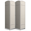 Sorbus 8 Panel Room Divider 6 ft. Tall - Privacy Screen, Extra Wide Double Hinged Panels, Mesh Hand-Woven Design, Partition Room Dividers and Folding Privacy Screens, Wall Divider for Room Separation