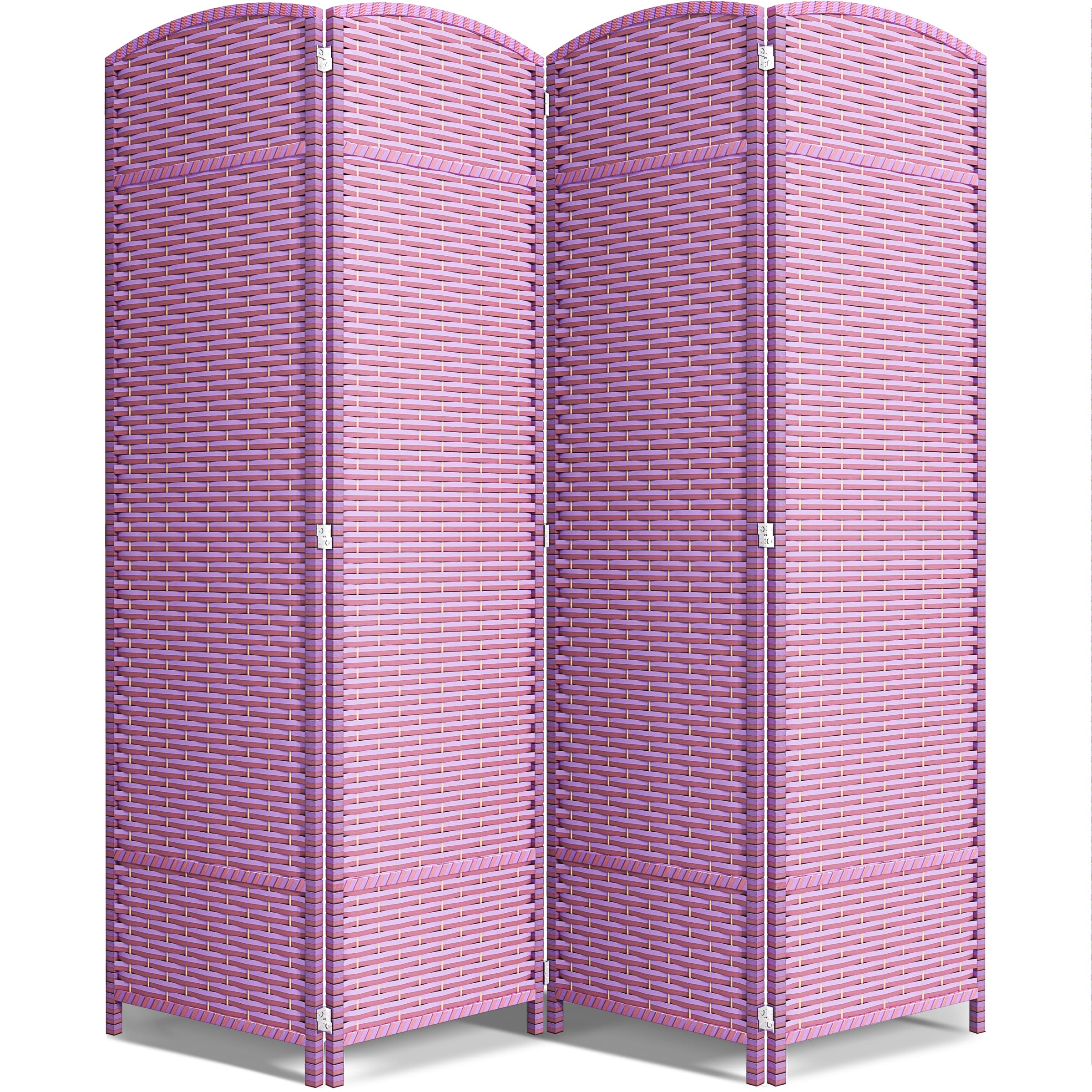 Sorbus 8 Panel Room Divider 6 ft. Tall - Privacy Screen, Extra Wide Double Hinged Panels, Mesh Hand-Woven Design, Partition Room Dividers and Folding Privacy Screens, Wall Divider for Room Separation