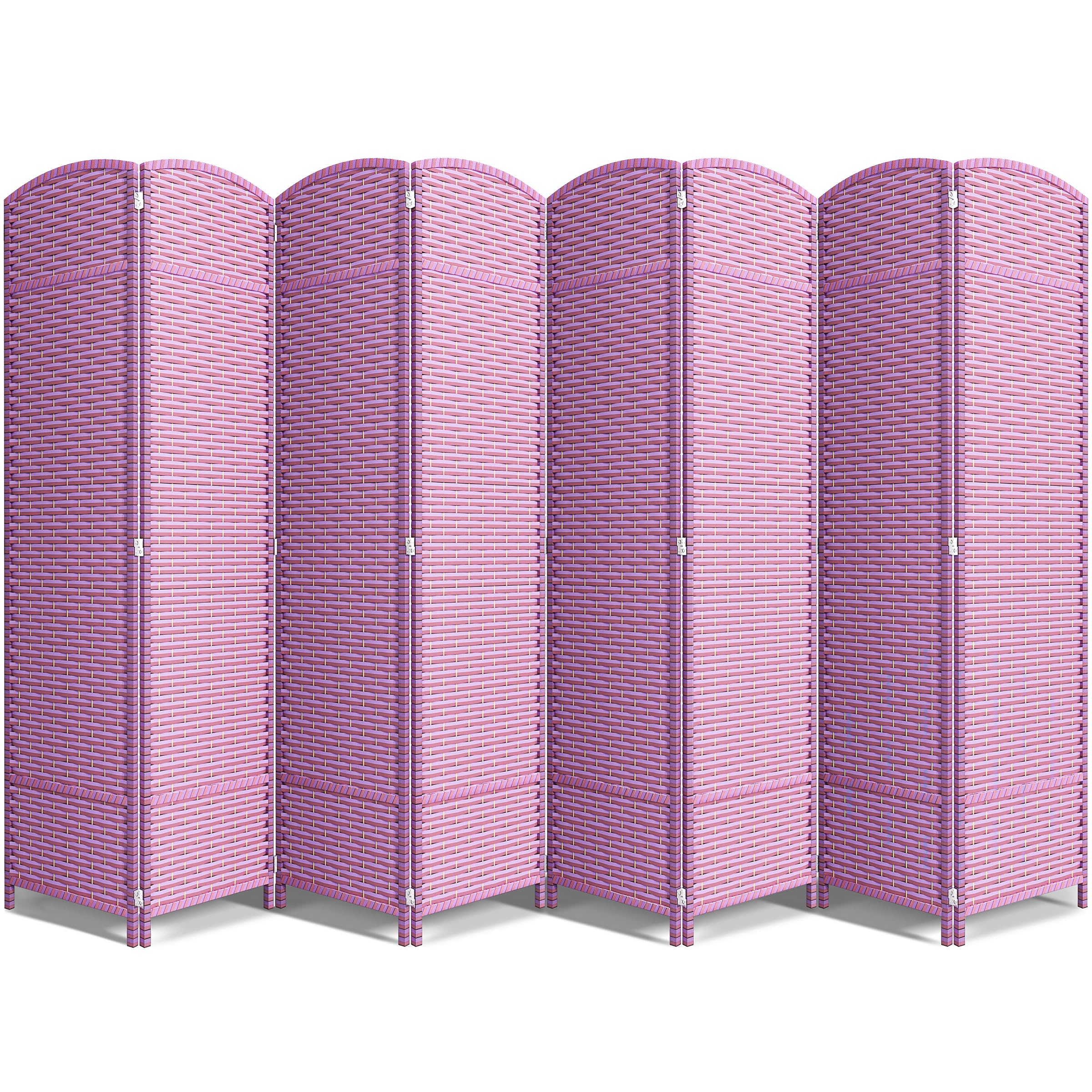Sorbus 8 Panel Room Divider 6 ft. Tall - Privacy Screen, Extra Wide Double Hinged Panels, Mesh Hand-Woven Design, Partition Room Dividers and Folding Privacy Screens, Wall Divider for Room Separation